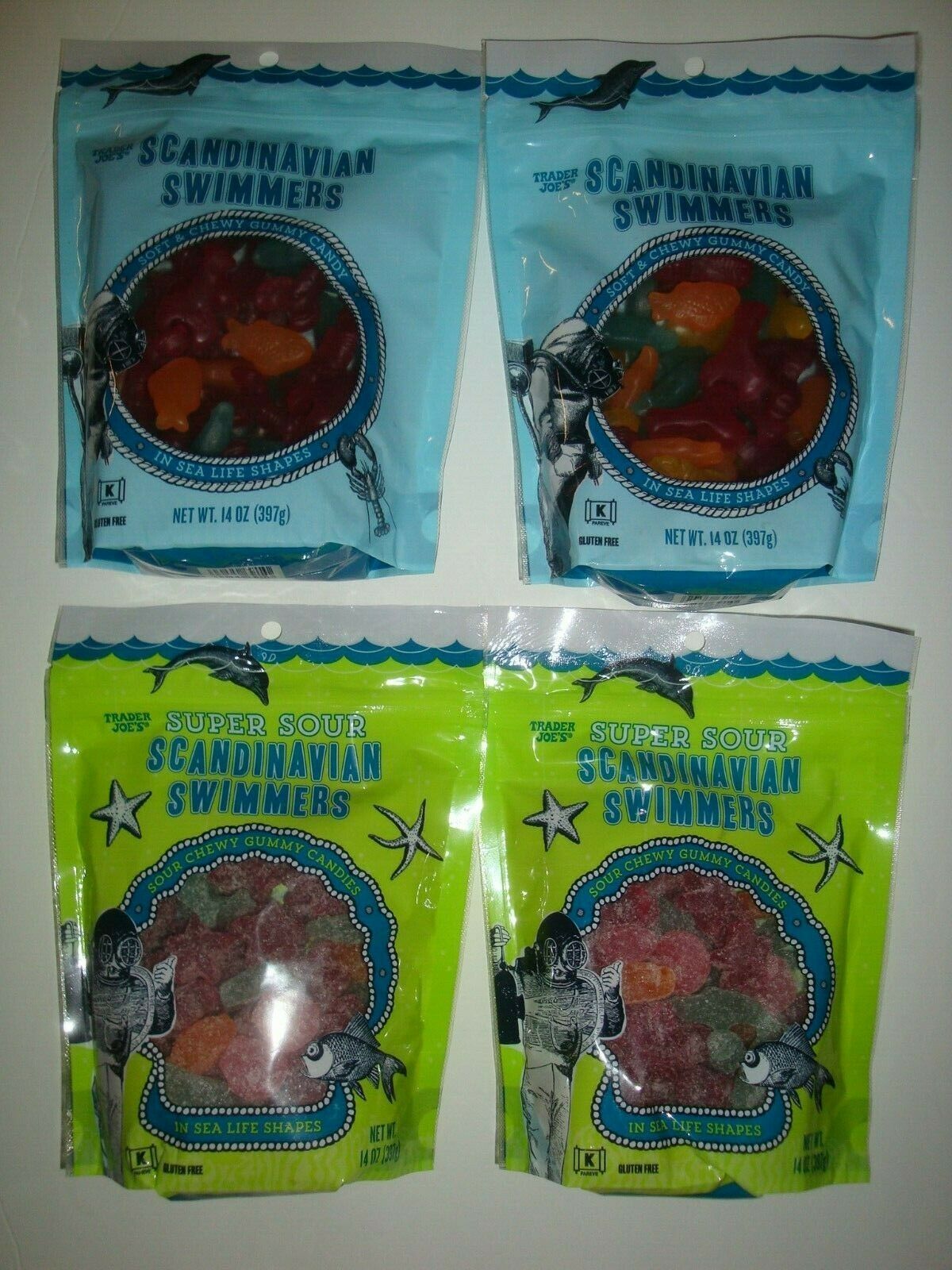 New Trader Joe's SUPER SOUR & REGULAR Scandinavian Swimmers Gummy Candy