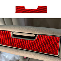Red Carbon Fiber Rear Armrest Switch Cover Decorate For Benz CLS C219 20... - $18.25