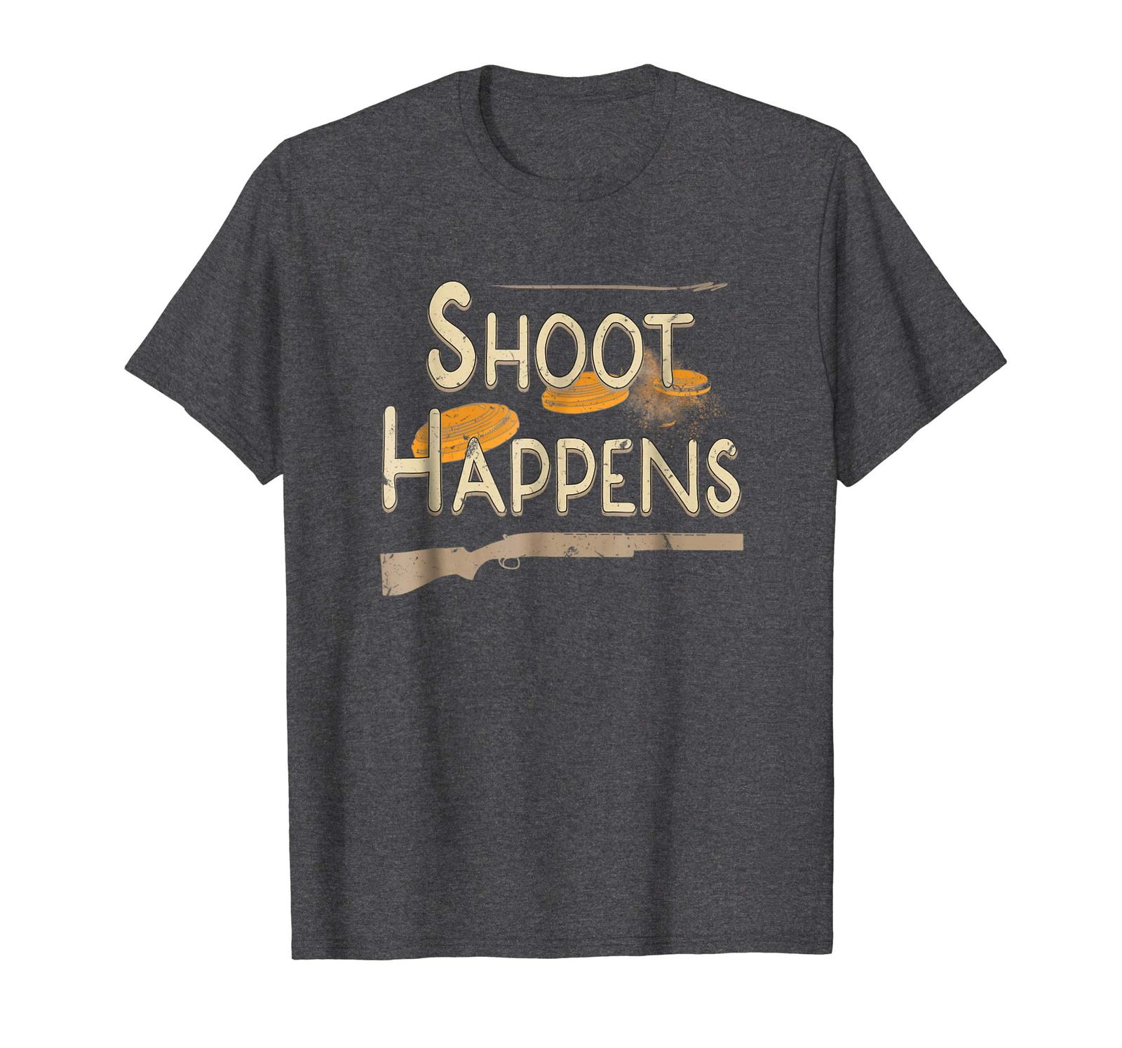 New Tee - Trap Shooting T-Shirt Funny Shoot Happens Sporting Clays Men ...