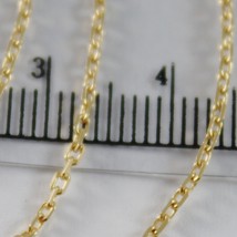 18K YELLOW GOLD MINI 1.5 MM DIAMOND CUT CABLE CHAIN 15.75 INCHES MADE IN ITALY image 2