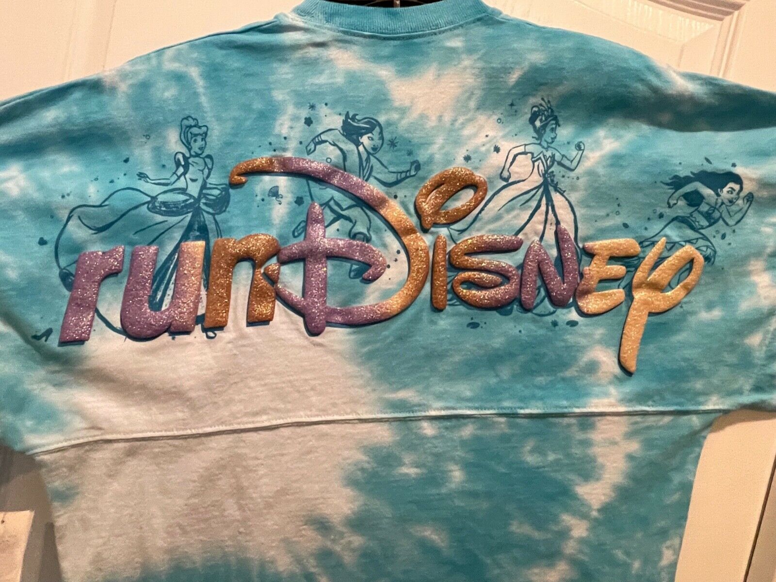 Disney Parks Princess Half Marathon Spirit Jersey Blue Tie Dye Adult 2022 XS XL WDW Only XS