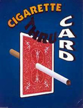 Cigarette Pencil Wand Thru Card RED Bicycle Close Up PENETRATION Magic S... - $13.99