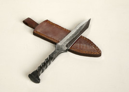 11.5” Double-Edged HAND FORGED CARBON STEEL Railroad Spike Dagger Combat... - $23.99