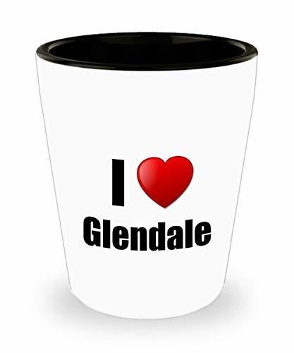 Glendale Shot Glass I Love City Lover Pride Funny Gift Idea for Liquor Lover Alc