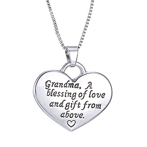 Luvalti Grandma Heart Pendant Necklace - Grandma a Blessing of Love and Gift fro - Necklaces 