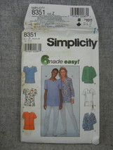 Tops  Medical office wear with variations Womens 20 22 24 Simplicity 8351  UC FF - $8.00