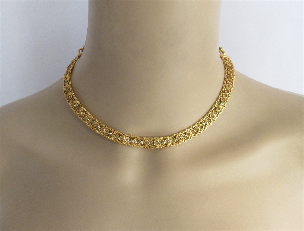 Gold Antique Choker Necklace Jewelry & Earrings Online/ Indian ...