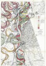 Sheet 12 - 1944 Harold Fisk Map Mississippi River Meander Belt Alluvial ... - $13.81+