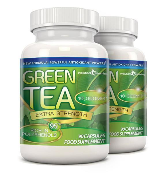 Green Tea Extra Strength 10,000mg with 95% Polyphenols 180 Capsules (2 Months)
