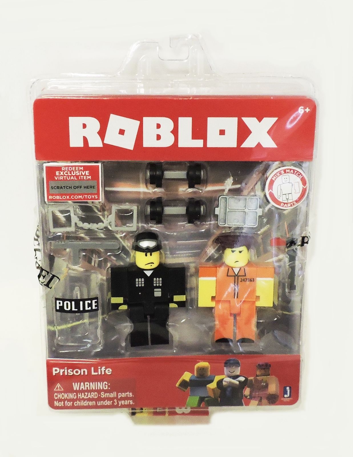 Roblox 2-Figure Pack - Prison Life Officer & Prisoner 3 inch Figures ...