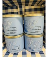 4  Candle New Bath &amp; Body Works ICED COCONUT MILK 3-Wick Scented Candle ... - $79.99