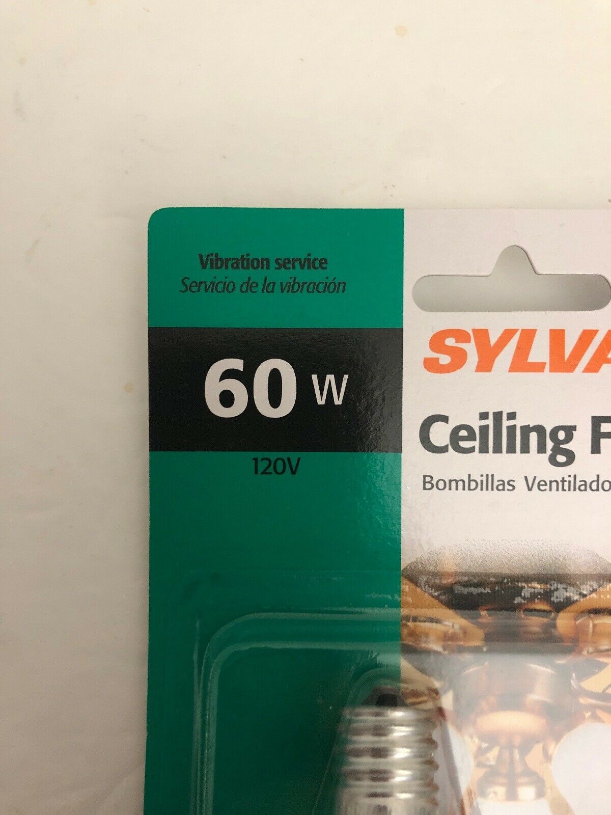 60w 'Sylvania' Ceiling Fan Light Bulbs 2 x A15 Bulbs SMALL BaseSHIPS