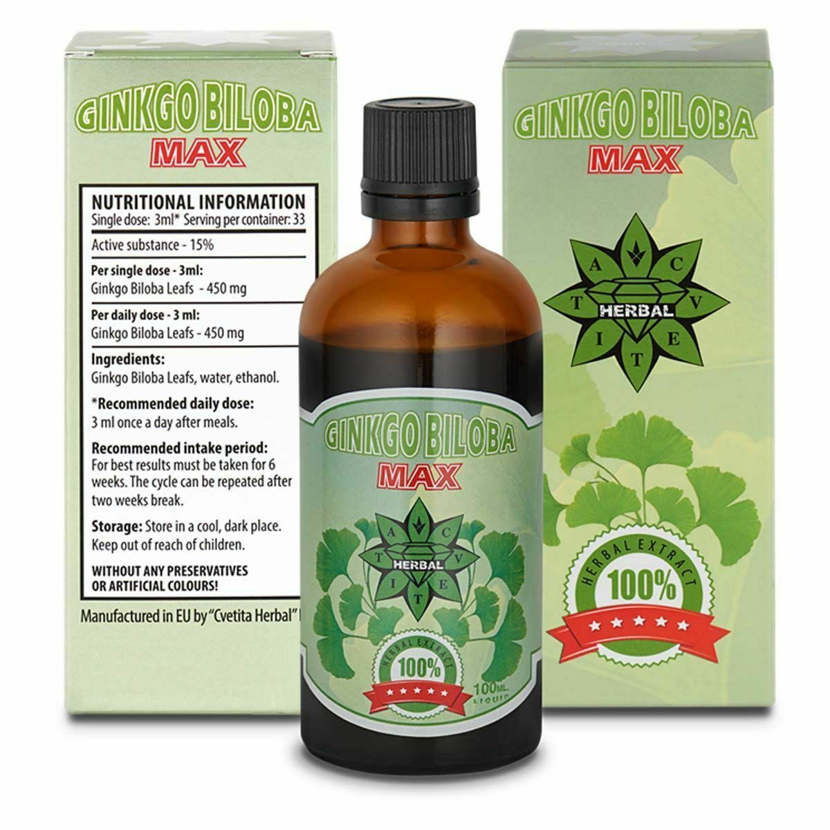 Ginkgo Biloba Concentration Endurance + Mursala Tea Liquid Liver Kidney