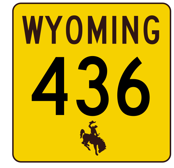 Primary image for Wyoming Highway 436 Sticker R3545 Highway Sign