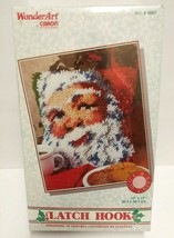 Caron Wonderart Latch Hook Kit Santa Face Holiday Pillow 12&quot; x 12&quot; - $18.69