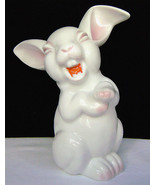 Vintage Rosenthal Porcelain Laughing Bunny White Pink Tinted Rabbit Germ... - $40.00