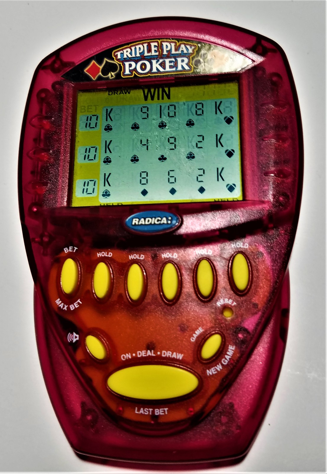 Triple Play Poker Radica hand held gamePreowned & tested