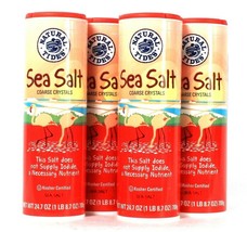 4 Bottles Natural Tides 24.7 Oz Kosher Certified Sea Salt Coarse Crystals  - $31.99