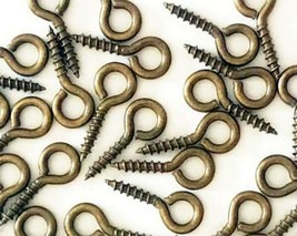 20 Eye Pins Screws Loop Hook Hoop Craft Supply Bulk Lot Set Bronze Small... - $6.43