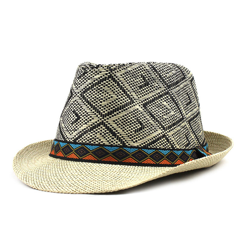 FLB Brand New Unisex Summer Beach Cap Large Brim Jazz Sun Hat Casual Panama Hats