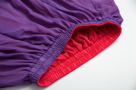 Floor Length Chiffon Maxi Skirt Women Purple Red Maxi Chiffon Skirt with Belt image 8