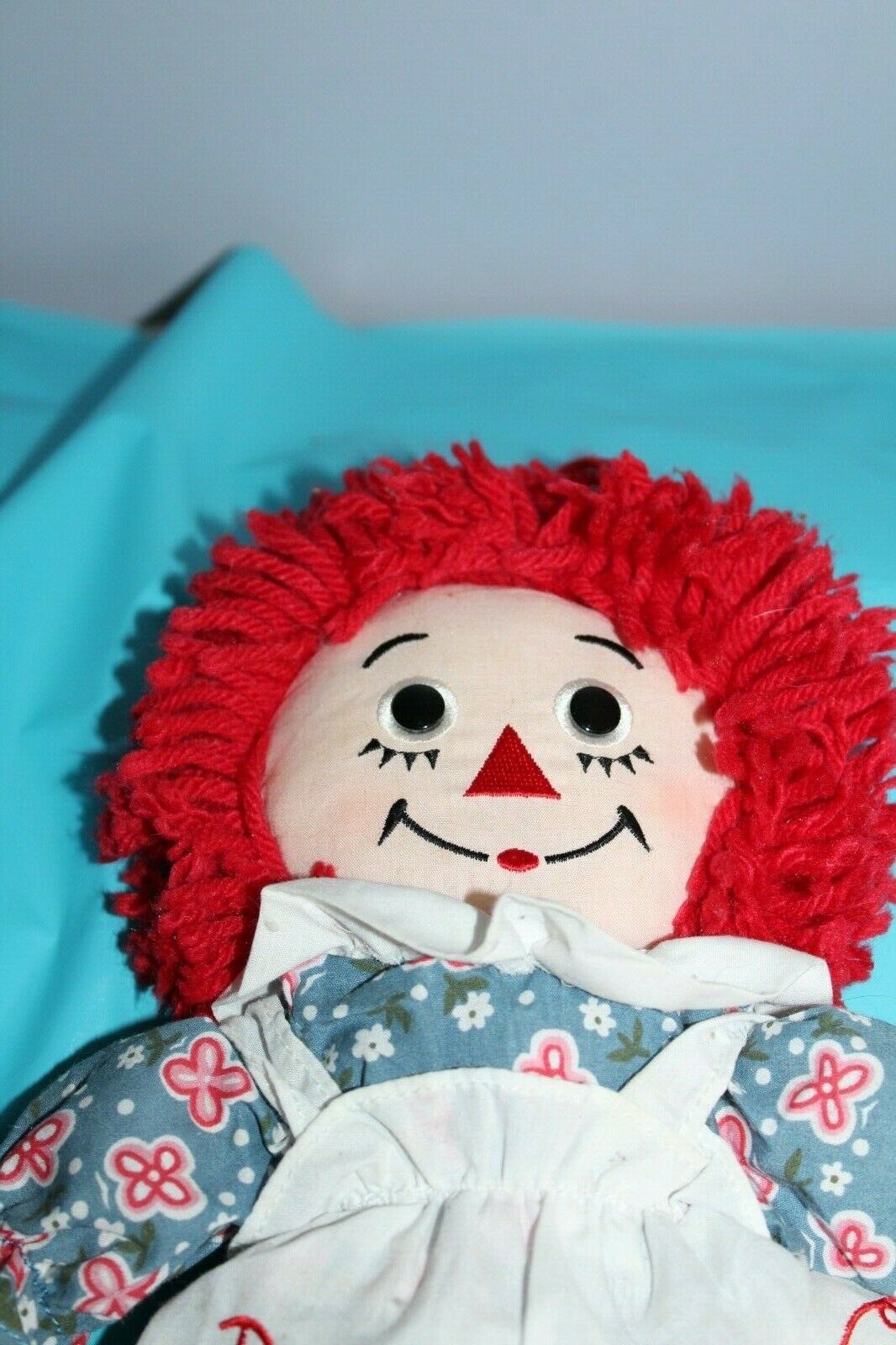 Vintage Raggedy Ann Red Head Rag Doll With 85 On Foot Classic Toy
