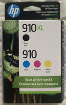 HP 910XL Black & 910 Color Ink Cartridges 3JB41AN (3YL65AN & 3YN97AN) Exp 2024+ - $64.33