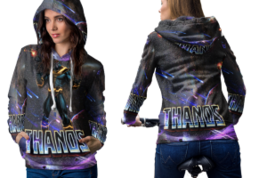 Thanos fight for galaxy hoodie women thumb200