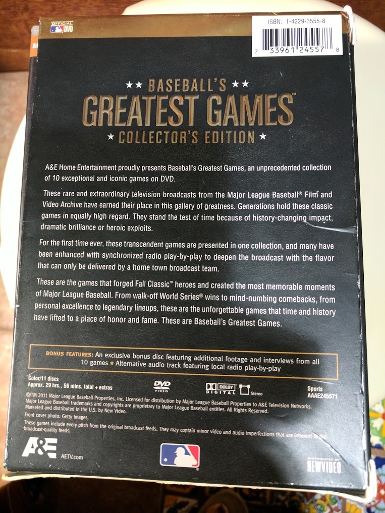 Baseball's Greatest Games Collector's Edition (11 DVD Box) DVDs & Bluray Discs
