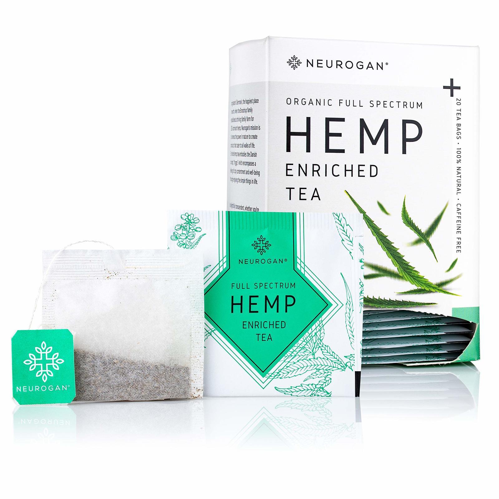 Neurogan Hemp Tea Bags, High Grade, Superb Taste, Relax and Unwind the Mind and Tea