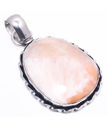 Scolacite Gemstone Handmade 925 Sterling Silver Jewelry Pendant 1.9&quot; AB-197 - $11.99