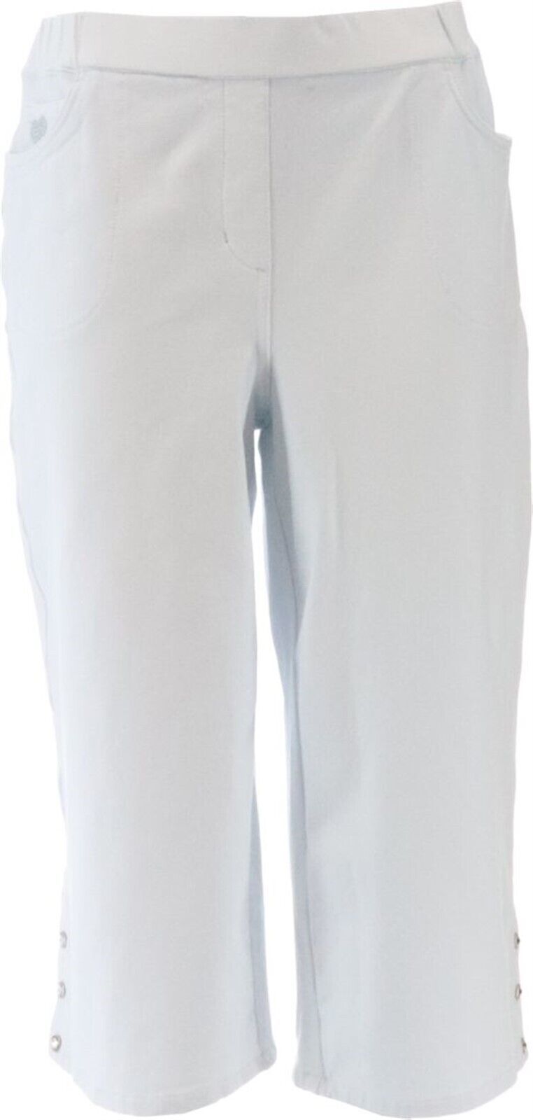 Quacker Factory DreamJeannes Short Wide Leg Culotte Pants White XS NEW A376632
