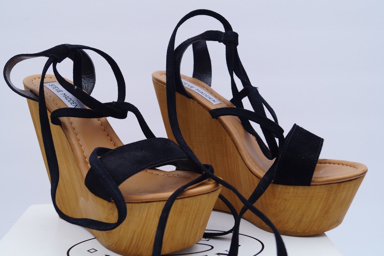 steve madden tie up wedges