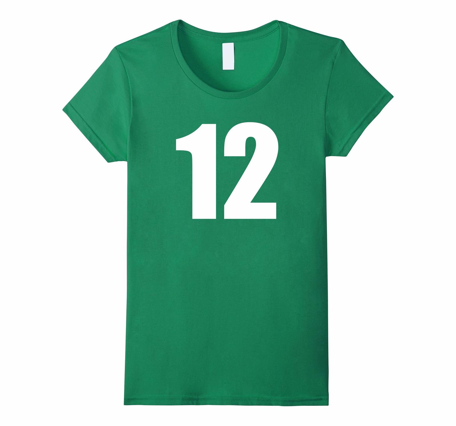New Tee Jersey Number 12 Baseball Football Soccer Basketball Tee