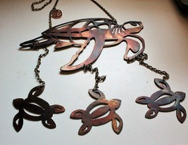 Sea Turtle Metal Wall Art Wind Chime/Mobile - $35.13