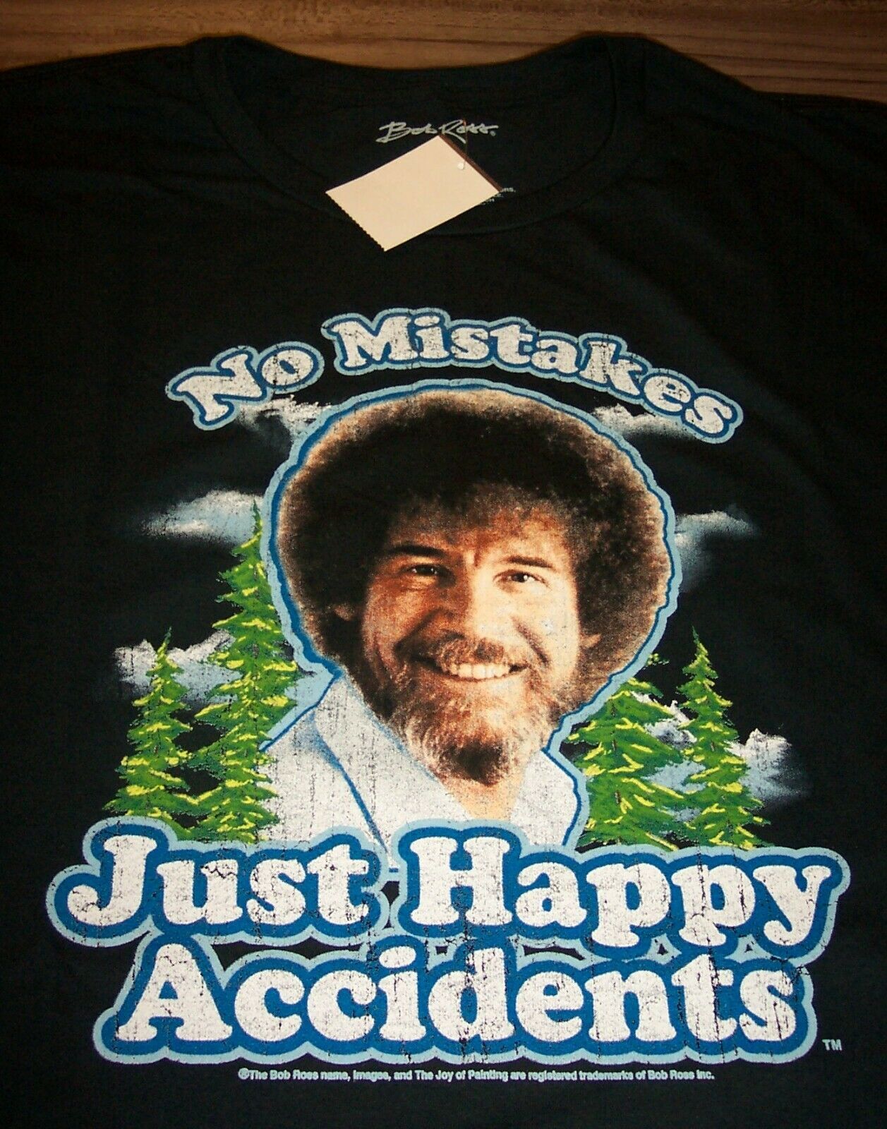 bob ross no mistakes just happy accidents shirt