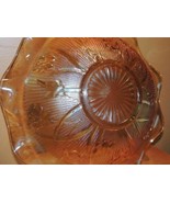 Large 11.5&quot; Iris &amp; Herringbone Depression Glass Bowl Marigold/ Carnival ... - $17.09