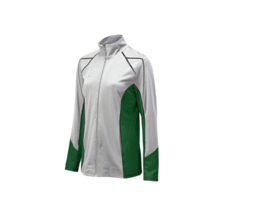 NEW Mizuno Women&#39;s Full Zip G3 Jacket White/Forest, X-Small XS Green Vol... - $21.37