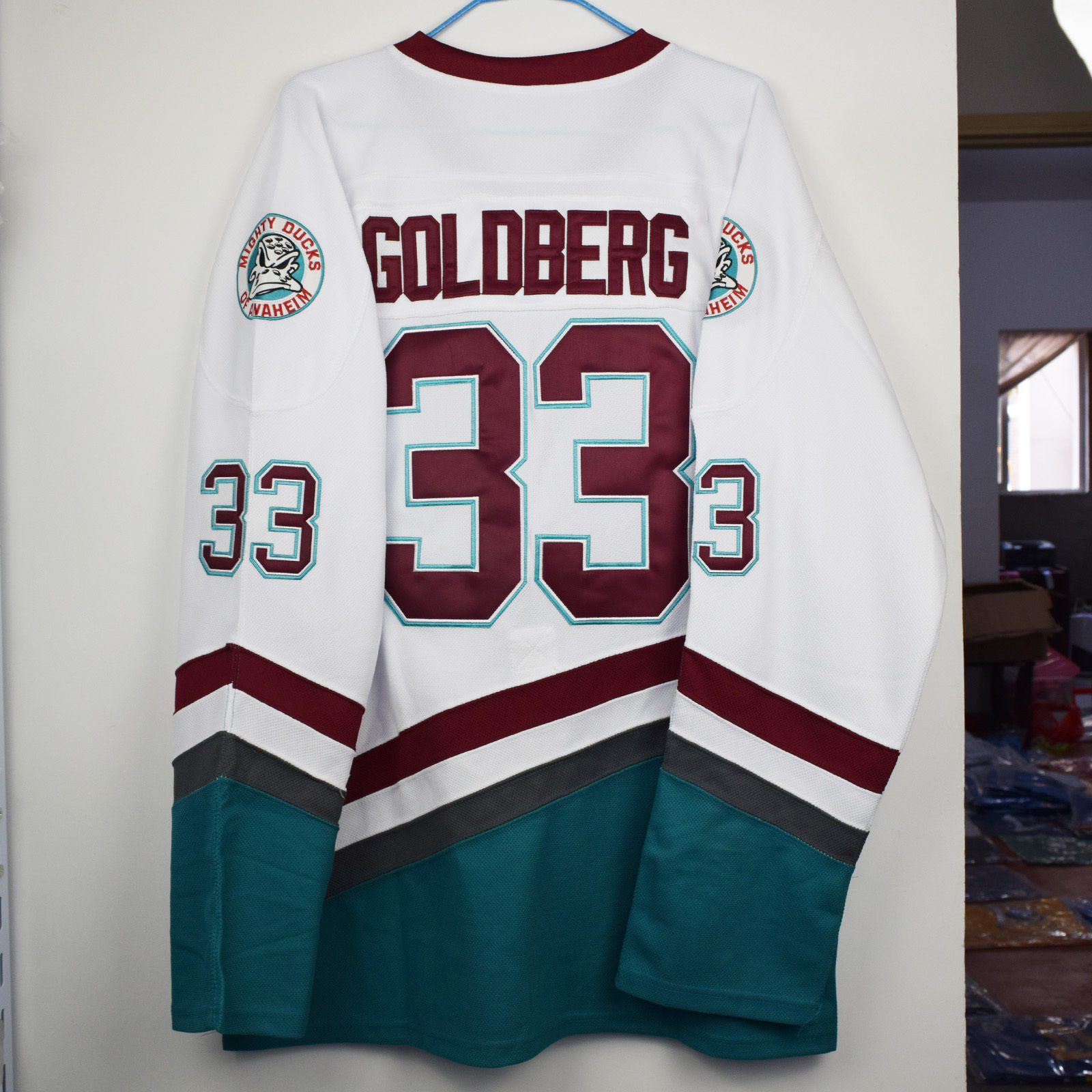 Greg goldberg mighty ducks jersey Clearance