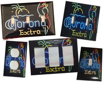 Corona Extra Beer neon Logo Light Switch Outlet Wall Cover Plate Home decor image 1
