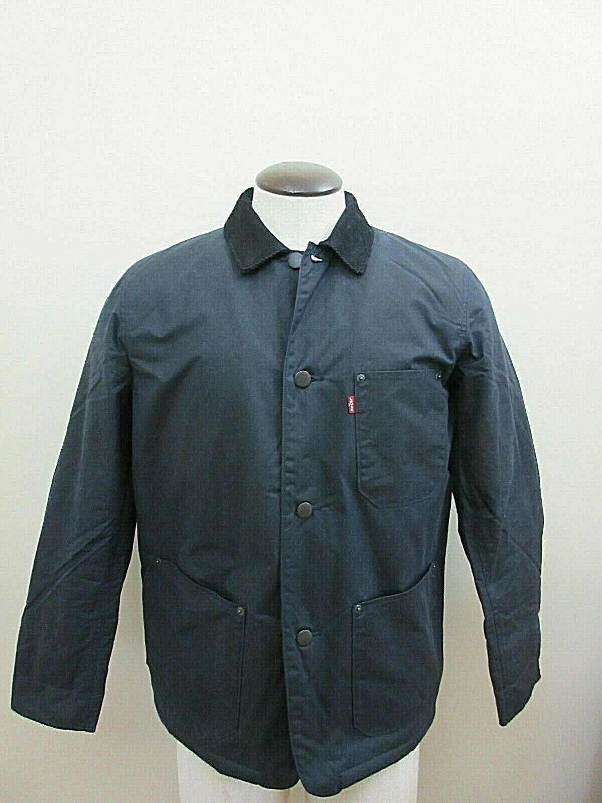 Levis Mens Sherpa Lined Engineer's Coat Halley Stevensons Waxed Cotton ...