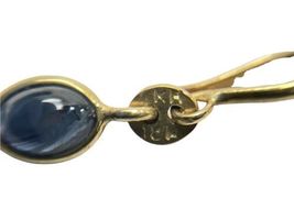 Vintage 18K Yellow Gold Cabochon Sapphire 7" Bracelet 6.6g KK Hallmark Estate image 5