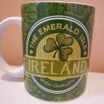 Ireland Coffee Mug, Irish map & Shamrock, Emerald Isle, gift for ireland lover image 2