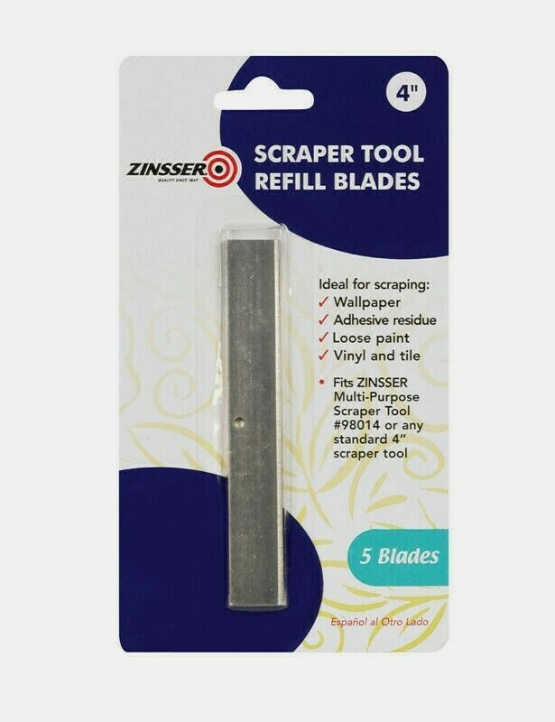 Zinsser Scraper Tool REFILL BLADES 5 pc Wallpaper Adhesive Vinyl Tile 98015 NEW!