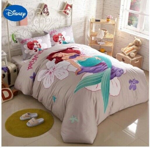3pc 5pc. Disney's Little Mermaid Full Queen 100 Cotton Duvet Comforter Set Duvet Covers & Sets
