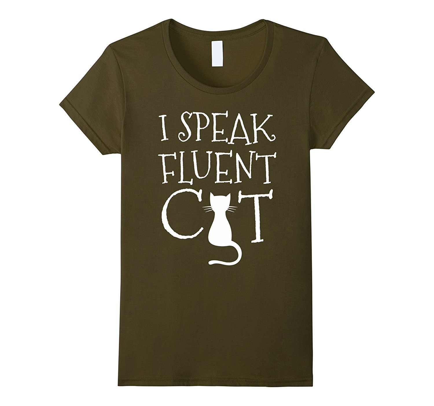 Image of I Speak Fluent Cat, Funny, Cute Kitty Lovers T-Shirt Women