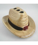 Cowboy Hat Toothbrush Holder Donisa Ceramic 1992 Western Bath Vanity Acc... - $15.83