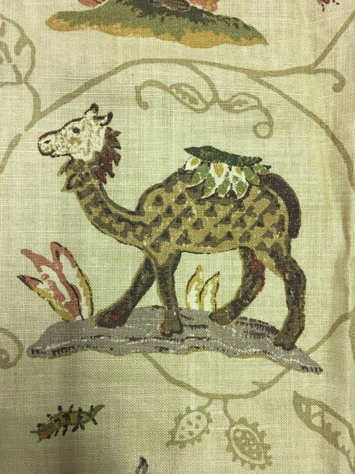 Schumacher Upholstery Drapery Fabric La Menagerie Animal Motif 3.625
