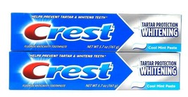 2 Count Crest 5.7 Oz Tartar Whitening Cool Mint Paste Toothpaste 