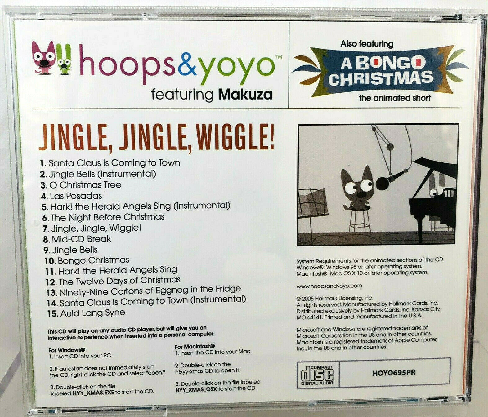 Hoops and YoYo Jingle Jingle Wiggle Christmas Music CD Mazuka 2005